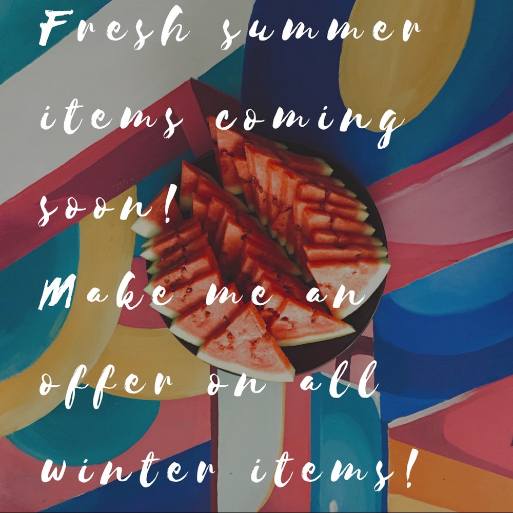 Fresh items coming! Make me an offer!